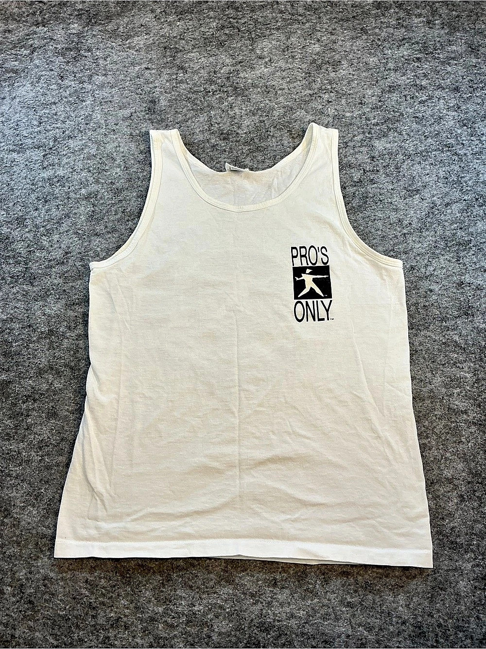 STS Graphics Graphic Tank Top White & Blue Size Large
